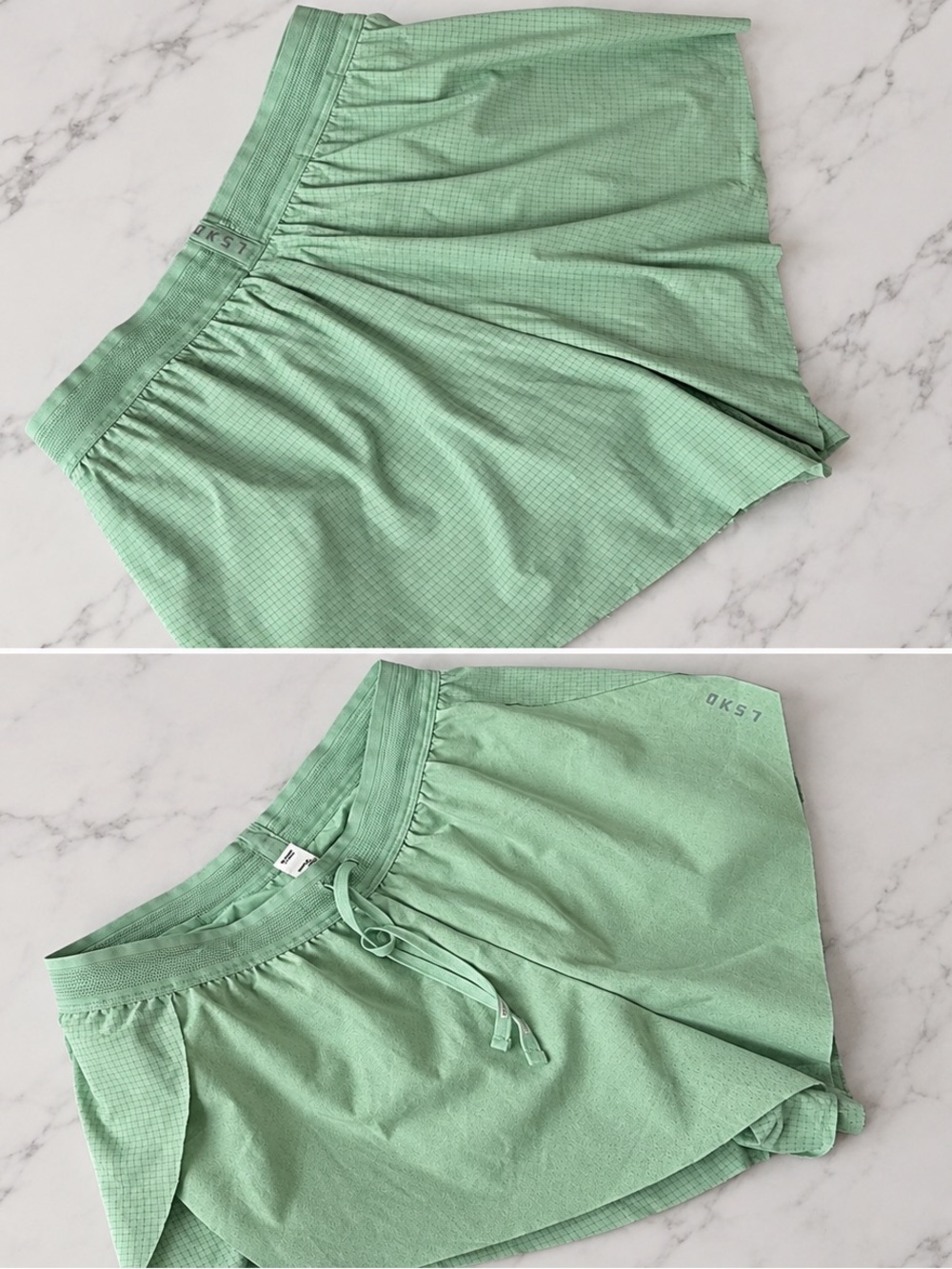 Light Mint Green Women's Athletic Shorts with Drawstring